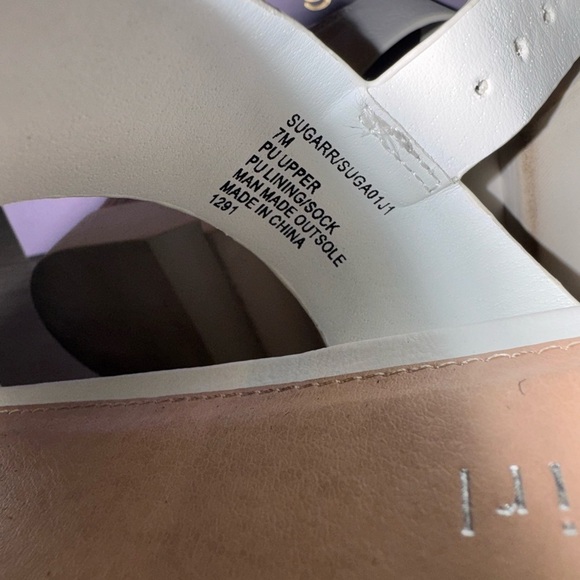 Madden Girl White and Tan Platform Sandals - Picture 4 of 6